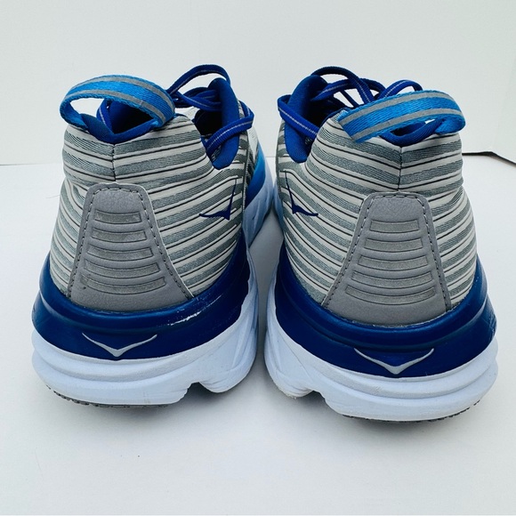 Hoka One One Men's Bondi 6 Running Sneakers Size 12. Gray/ blue color-way. - Picture 4 of 9